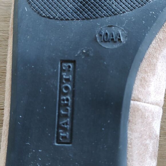 Talbot's Francesca Bow Suede Driving Flats in Fall Taupe - Picture 8 of 10